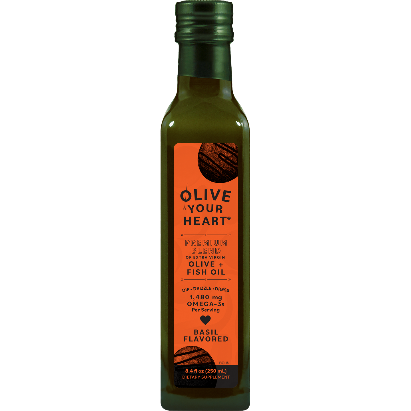 Olive Your Heart Basil 1 480 mg Omega 3s Extra Virgin Olive Oil